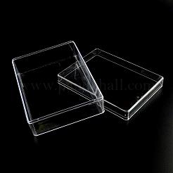 長方形のプラスチックビーズ保存容器  透明  16x12x5.5cm&nbsp;CON-R006-05