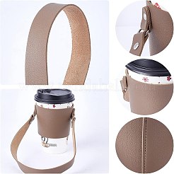 PU Leather Heat Resistant Reusable Cup Sleeve&nbsp;AJEW-GF0003-90C