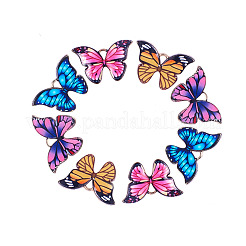 Light Gold Plated Alloy Enamel Pendants&nbsp;PALLOY-CJ0007-02