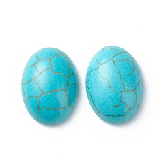 Craft Findings Dyed Synthetic Turquoise Gemstone Flat Back Cabochons&nbsp;TURQ-S276-13x18mm-01