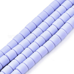手作り樹脂粘土ビーズ連売り  コラム  ライラック  6.5x6mm  穴：1.2mm  約61個/連  15.75インチ（40cm）&nbsp;CLAY-ZX006-01-51