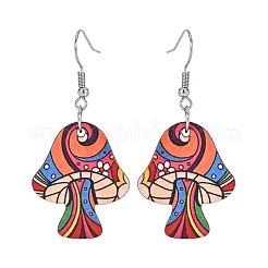 Wood & Iron Dangle Earrings for Women&nbsp;WG72288-01