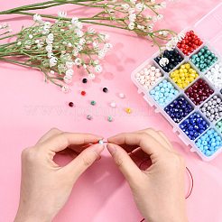 1500Pcs 15 Colors Electroplate Glass Beads Strands&nbsp;EGLA-SZ0001-10