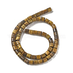天然石タイガーアイビーズ連売り  コラム  6~6.5x6~6.5mm  穴：0.8mm  約60~61個/連  15.55インチ（39.5cm）&nbsp;G-L619-C03-6mm