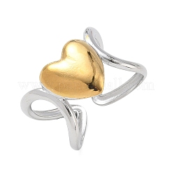 304 Stainless Steel Cuff Open Rings for Women&nbsp;RJEW-F208-03GP-05