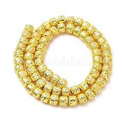 Electroplated Natural Lava Rock Beads Strands&nbsp;G-G984-10G