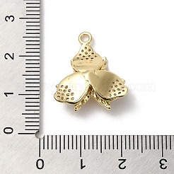 Rack Plating Brass Cubic Zirconia Pendants&nbsp;KK-M267-11G