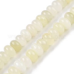 天然新しいヒスイの​​ビーズ連売り  ロンデル  10x6mm  穴：1mm  約35個/連  7.87''（20センチメートル）&nbsp;G-T138-79A