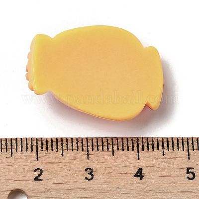 イースター不透明樹脂カボション  ひよこ  ゴールド  27.5x20x9.5mm&nbsp;CRES-P028-03B-1