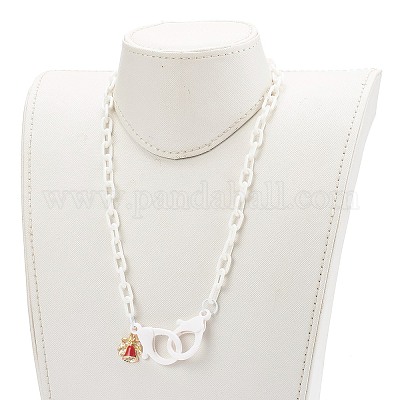 Mixed Shapes Christmas Theme Personalized Acrylic Cable Chain Necklaces&nbsp;NJEW-JN03403-1