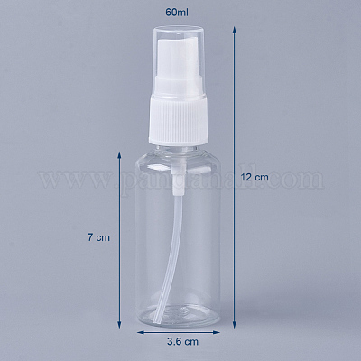 60ml透明ペットプラスチックスプレーボトル 詰め替え容器 透明 12x3