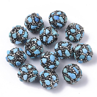 Polymer Clay Rhinestone Beads&nbsp;RB-S055-24C-1