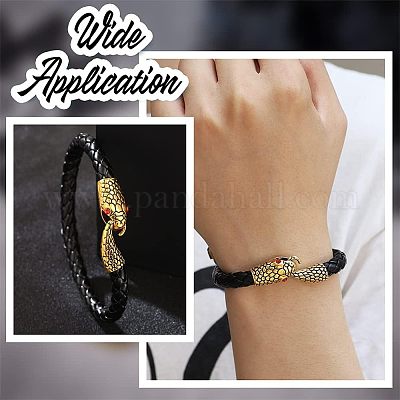 12 Sets Colors Tibetan Style Alloy Hook, and S-Hook Clasps, Snake,  Antique Silver Antique Golden, 42mm, Head: Hole:  Tail: