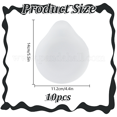 使い捨てプラスチック皿  フラットラウンド  ホワイト  140x112x11.8mm&nbsp;AJEW-WH0314-612B-1