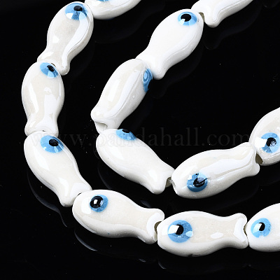 Handmade Porcelain Ceramic Beads Strands&nbsp;PORC-T006-03N-1
