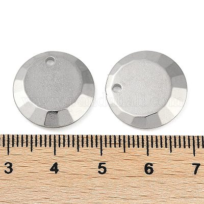 CCBプラスチックペンダント  フラットラウンド  プラチナ  18x3.5mm  穴：1.8mm&nbsp;CCB-G020-40B-P-1