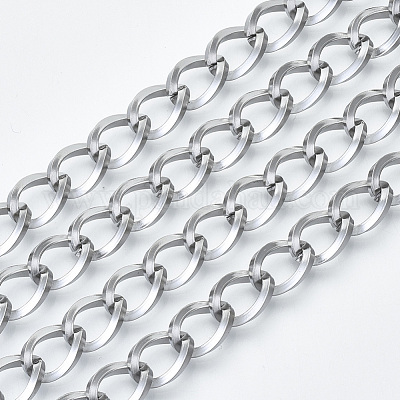 Tarnish Resistant 304 Stainless Steel Curb Chains&nbsp;CHS-S001-11A-P-1