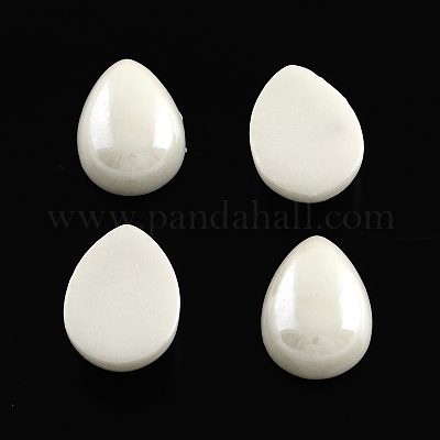 Pearlized Plated Opaque Glass Cabochons&nbsp;PORC-S778-4x7-23-1