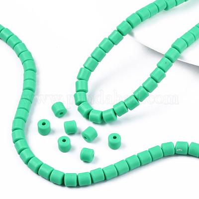 樹脂粘土ビーズ連売り  コラム  春の緑  5~7x6mm  穴：1.5~2mm  約61~69個/連  15.74インチ&nbsp;CLAY-T001-C52-1