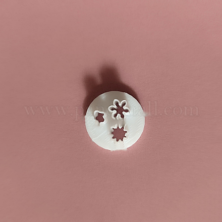 プラスチック粘土ツール  粘土カッター  モデリングツール  花  ホワイトスモーク  0.5~0.7x0.5~0.78cm&nbsp;FIND-PW0021-26C-1