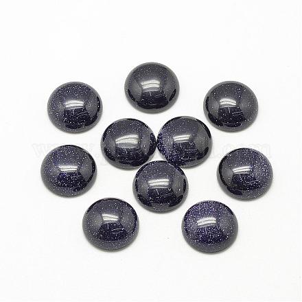 合成ブルーゴールドストーン青金砂石カボション  染め  半円/ドーム  6x3~4mm&nbsp;G-R416-6mm-34-1