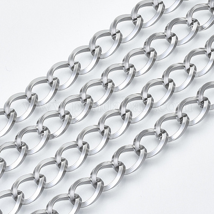 Tarnish Resistant 304 Stainless Steel Curb Chains CHS-S001-11A-P-1