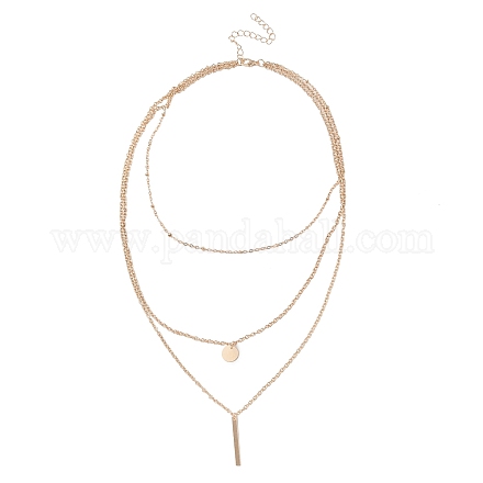 Alloy 3 Layer Necklaces for Women&nbsp;WG9523E-08-1