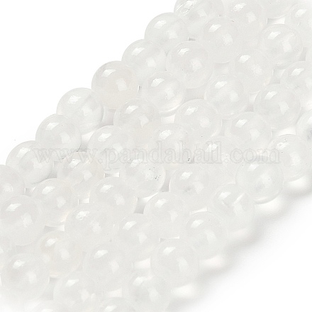Natural White Jade Beads Strands G-B128-A02-01-1