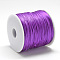 Nylon Satin Rattail Cord, for Bracelet Jewelry Making Chinese Knot Macrame Craft, Purple, 2.5mm, about 32.81 Yards(30m)/Roll