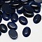 Cat Eye Cabochons, Oval, Midnight Blue, 18x13x2.5~3.5mm