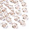 Transparent Acrylic Beads, Bead in Bead, Faceted, Star, BurlyWood, 14x15x8.5mm, Hole: 2mm, about 518pcs/500g