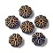 Transparent Lampwork Beads, Flower, Prussian Blue, 15x6mm, Hole: 1mm, about 48~58pcs/100g