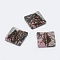 Natural Rhodonite Cabochons, Pyramid, 20x20x12~13mm, Diagonal Length: 26mm