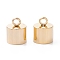 201 Stainless Steel Cord Ends, End Caps, Column, Real 24K Gold Plated, 13x9mm, Hole: 2.5mm, Inner Diameter: 8mm