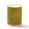 Braided Nylon Threads, Mambo Thread, with Spool, for Jewelry Making, Round, Goldenrod, 1mm, about 6 yards/roll