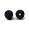 Pave Disco Ball Beads, Polymer Clay Rhinestone Beads, Grade A, Round, Montana, Rhinestone: PP13(1.9~2mm), 6 Rows Rhinestone, 10mm, Hole: 1.5mm