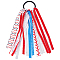 Polyester Hair Ties, Lace, Red, 240mm, Inner Diameter: 45mm