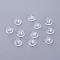 Plastic Ear Nuts, Earring Backs, Clear, 6x10mm, Hole: 0.5mm