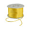 Nylon Satin Rattail Cords, Beading Threads for Bracelet Jewelry Making Chinese Knot Macrame Craft, Yellow, 1mm, 100yards/roll