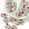 Handmade Porcelain Glazed Beads, Hand Painted Tulip Flower Ceramic Beads, Red, 16x14.5mm