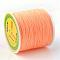 Braided Nylon Thread, Chinese Knotting Cord for Beading Jewelry Making Macrame Craft, Light Salmon, 0.8mm, about 100yards/roll