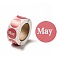 Paper Sticker Rolls, Round Dot Decals for DIY Scrapbooking, Craft, Light Coral, 25mm, about 500pcs/roll