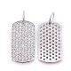 Brass Micro Pave Cubic Zirconia Pendants&nbsp;ZIRC-L070-42P-2