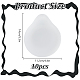 使い捨てプラスチック皿  フラットラウンド  ホワイト  140x112x11.8mm&nbsp;AJEW-WH0314-612B-2