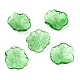 ガラスビーズ  蓮の花びら  淡緑色  24.5x24x6.5mm  穴：1.2mm&nbsp;GLAA-Q095-01D-1