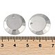 CCBプラスチックペンダント  フラットラウンド  プラチナ  18x3.5mm  穴：1.8mm&nbsp;CCB-G020-40B-P-3