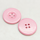 樹脂ボタン  染め  フラットラウンド  ピンク  30x3mm&nbsp;RESI-D033-30mm-05-1