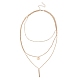 Alloy 3 Layer Necklaces for Women&nbsp;WG9523E-08-1