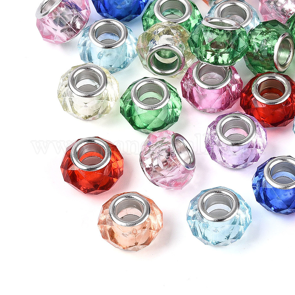 Wholesale Transparent Acrylic European Beads - Pandahall.com