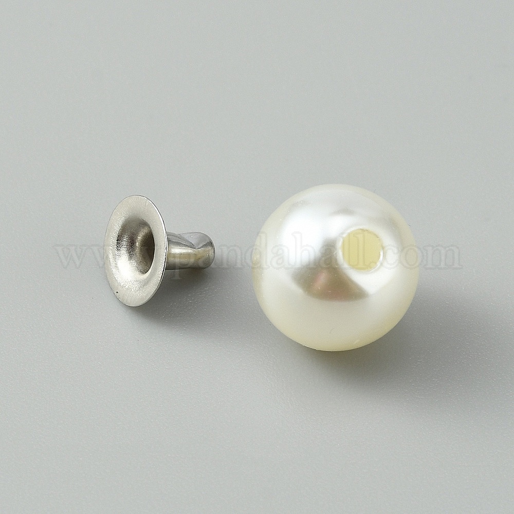 Wholesale ABS Imitation Pearl Garment Rivets - Pandahall.com